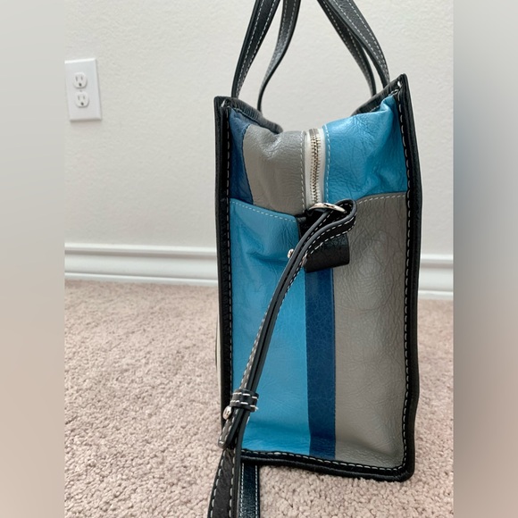 Balenciaga Bazar Convertible Tote Striped Leather Small - Picture 4 of 12